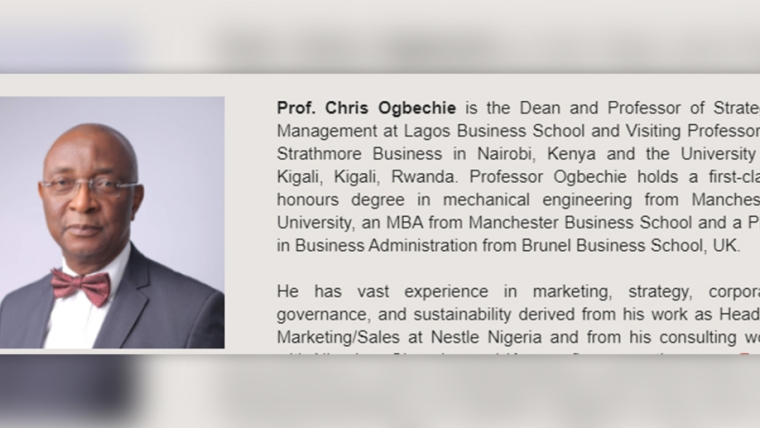 The Association of Africa Business Schools (AABS) Appoints LBS Dean, Prof. Ogbechie, as New Board Member